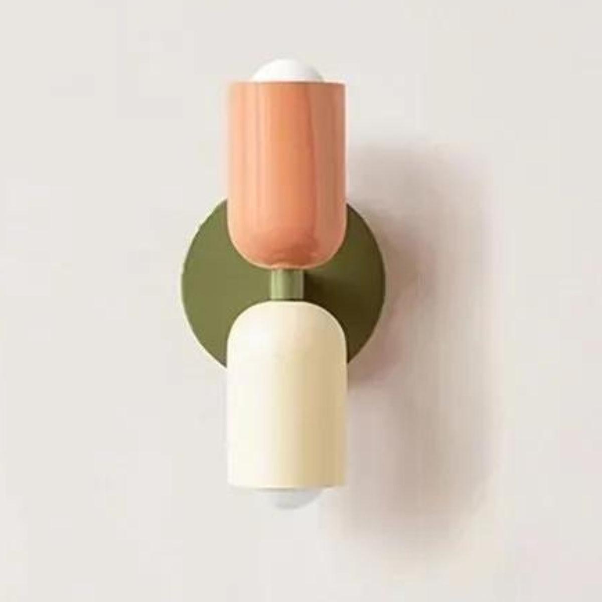 Appliques murales modernes lampe à double abat-jour en verre