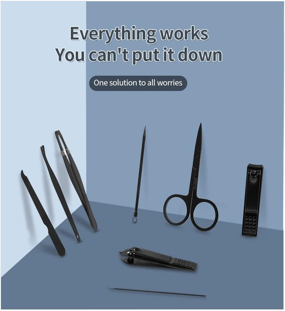 Ensemble de coupe-ongles | Trousse de toilettage en acier inoxydable pour voyage