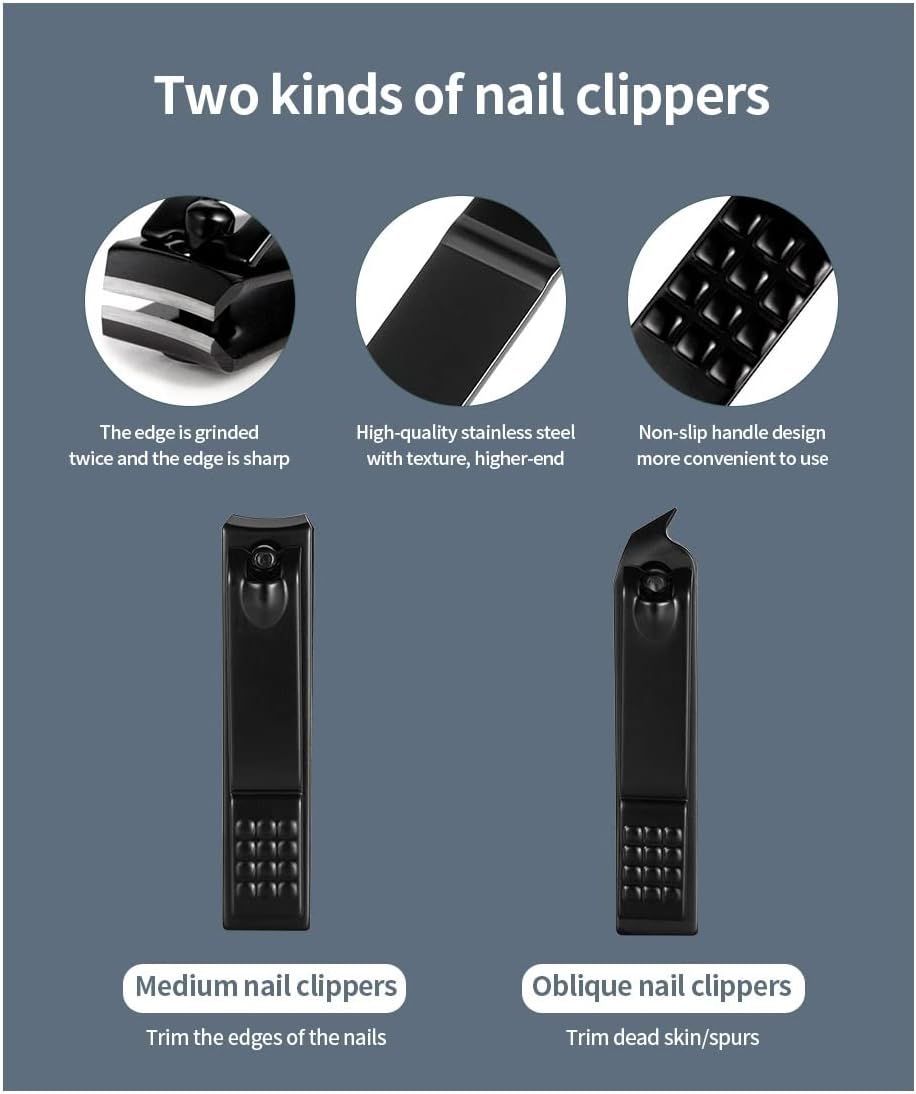 Ensemble de coupe-ongles | Trousse de toilettage en acier inoxydable pour voyage