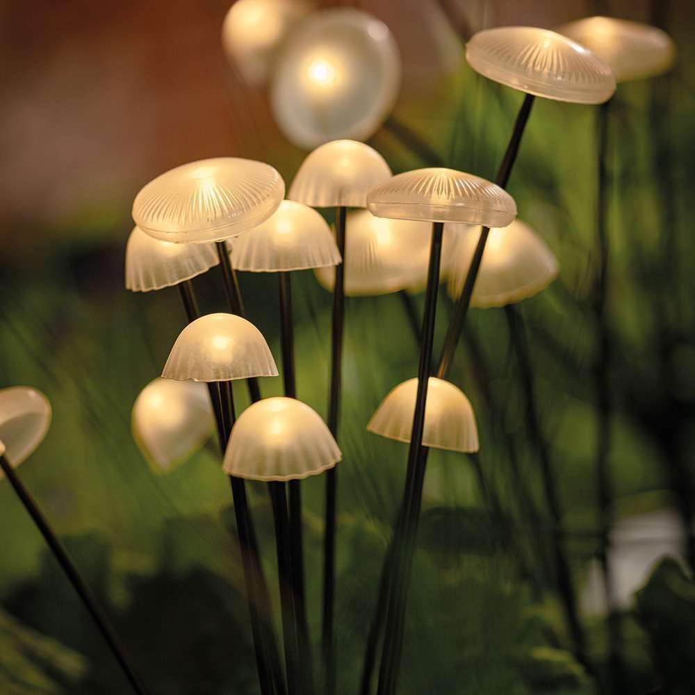 Lumières de chemin en forme de champignon solaire de jardin