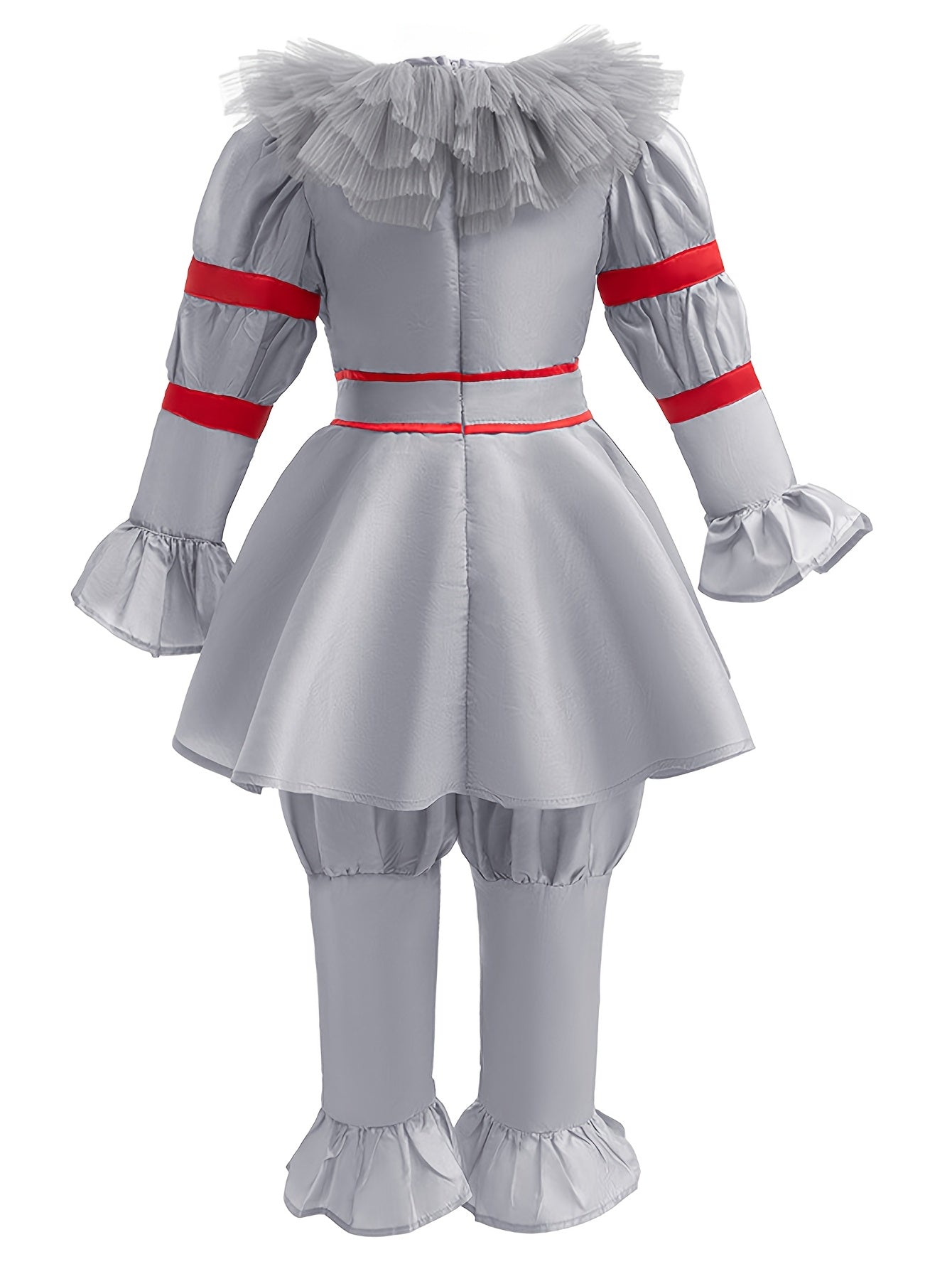 Costume da pagliaccio spaventoso con maniche lunghe per Halloween | Tuta Guanti