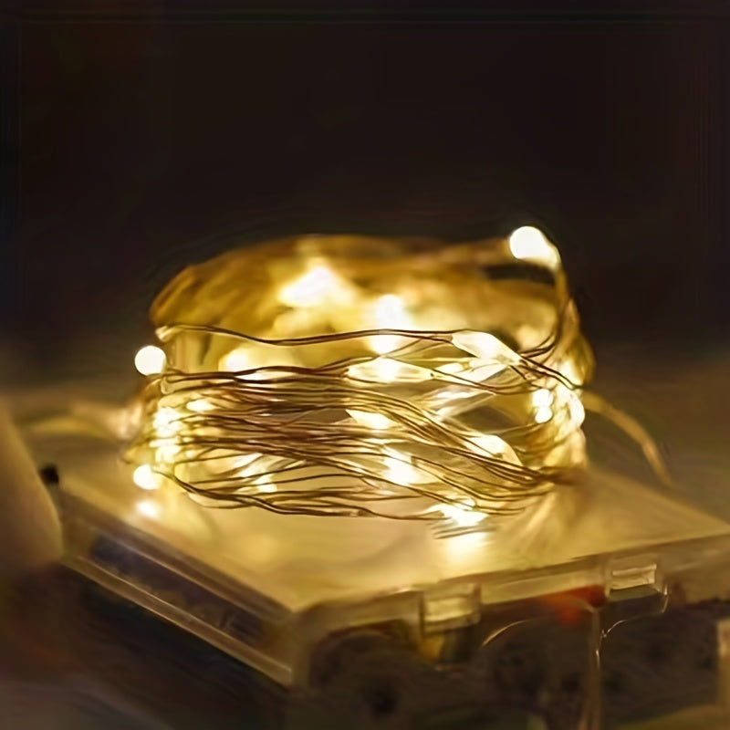 Lichterkette mit Batteriebetriebenem Kupferdraht