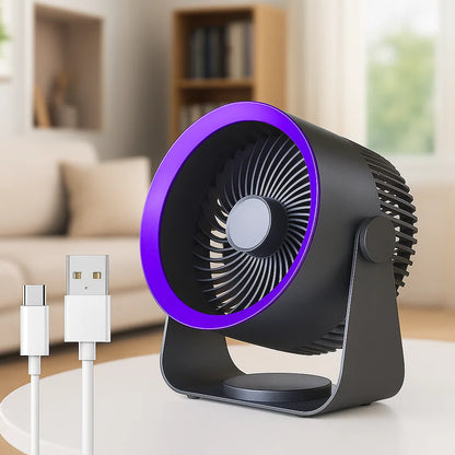 Portable USB Desk Fan for Quiet Cooling