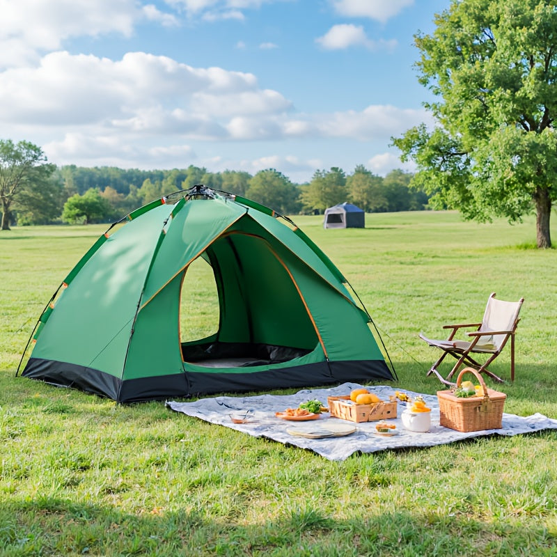 Tente de camping pop-up avec double porte zippée