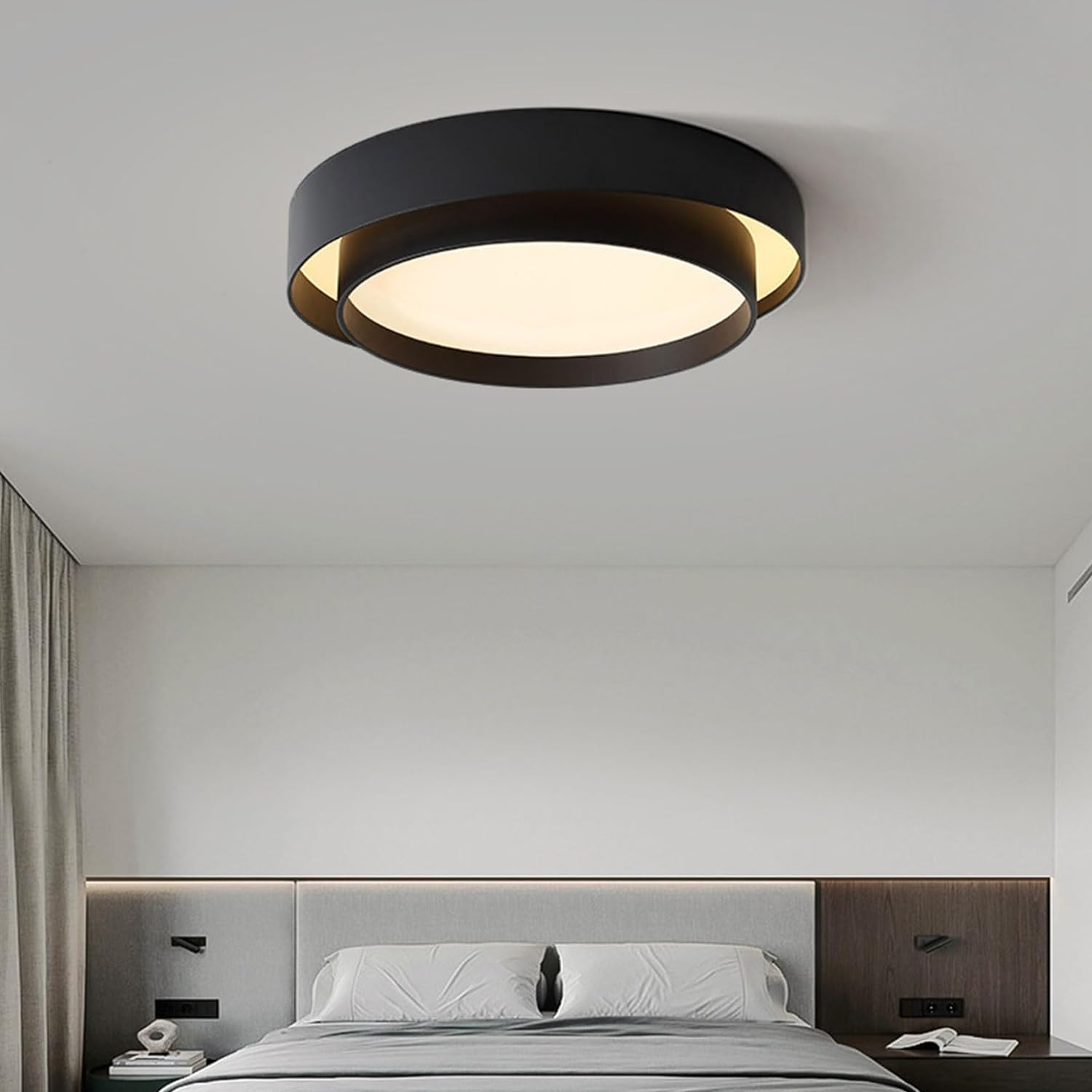 Nordic Modern Minimalist Round LED Ceiling Light Fixture for Contemporary Home Decor and Stylish Illumination