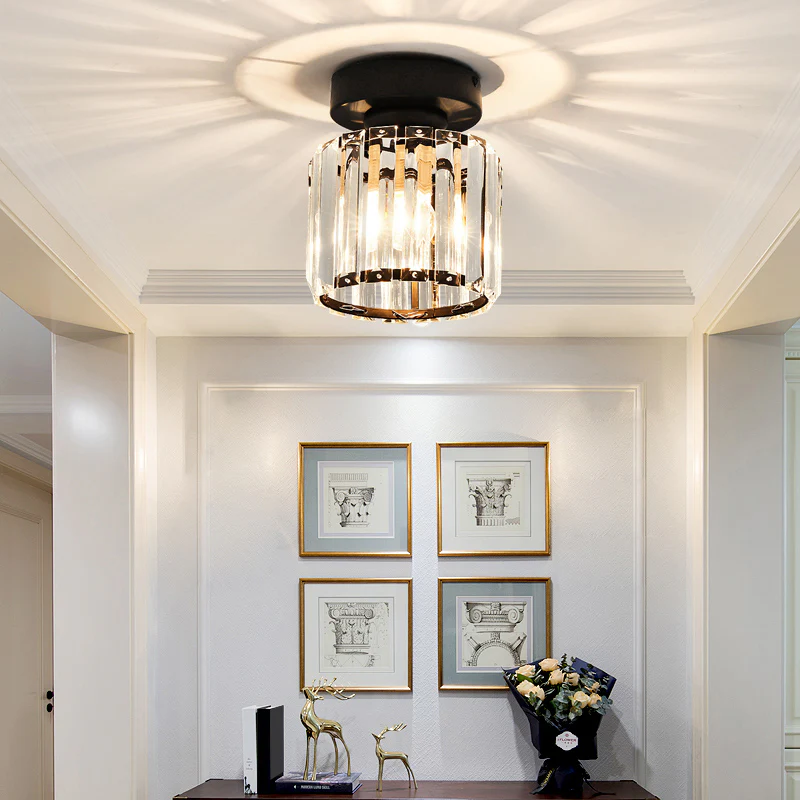 Ceiling Light Crystal Flush Mount Modern Fixture