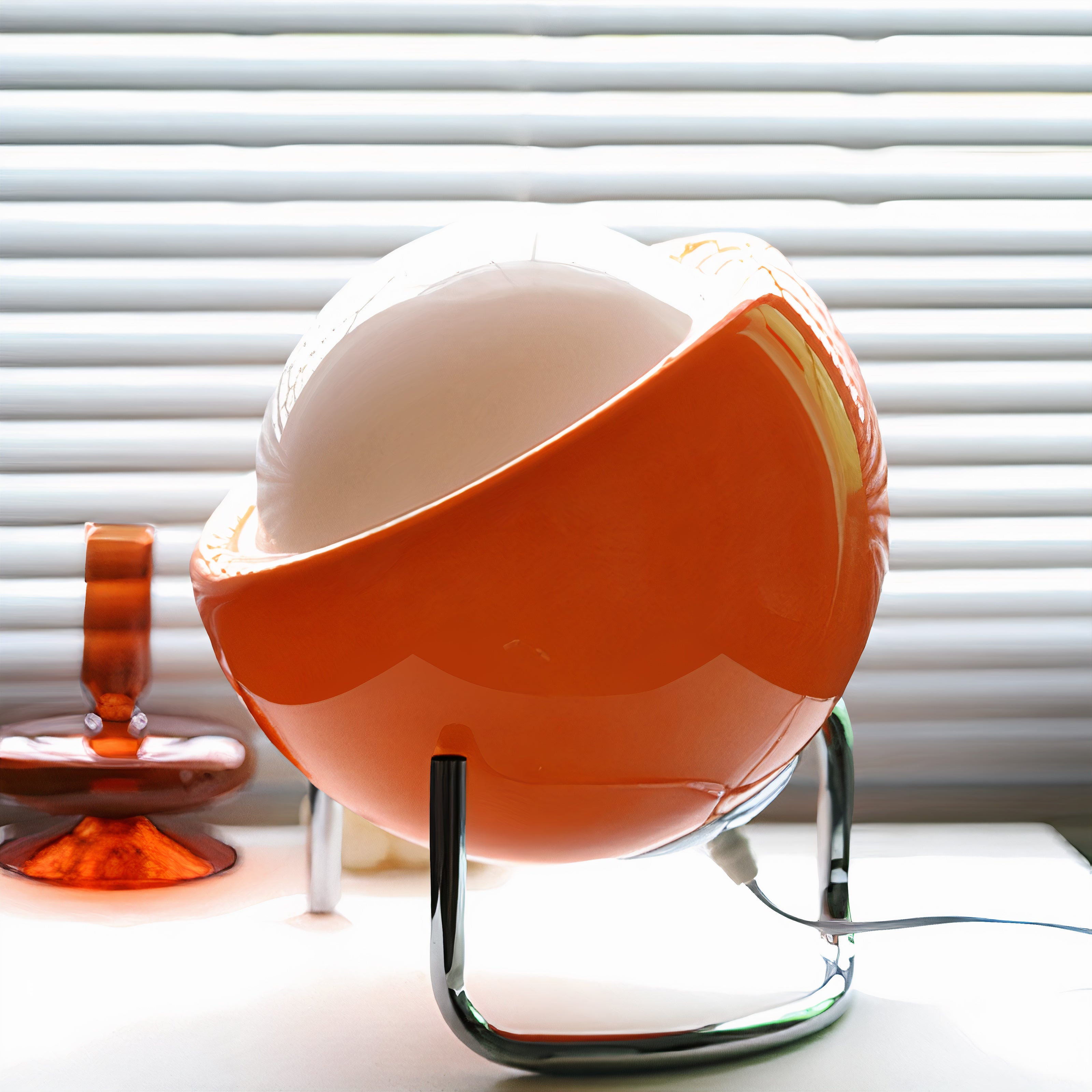 Table Lamp Retro Glass LED Bedside Light