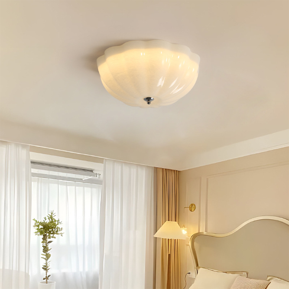 Elegant Cream Style LED Ceiling Light for Bedrooms - Modern Illumination Fixture with Soft Glow for a Cozy Atmosphere