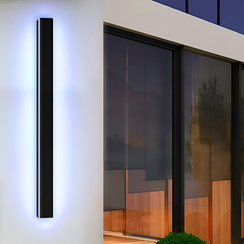 Aplique de pared para exterior moderno LED negro