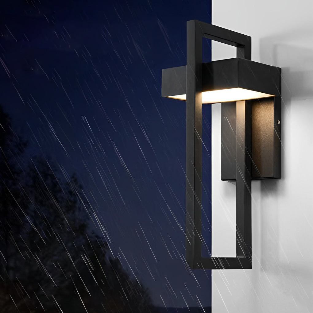 Lámpara de pared para exterior moderna LED negra