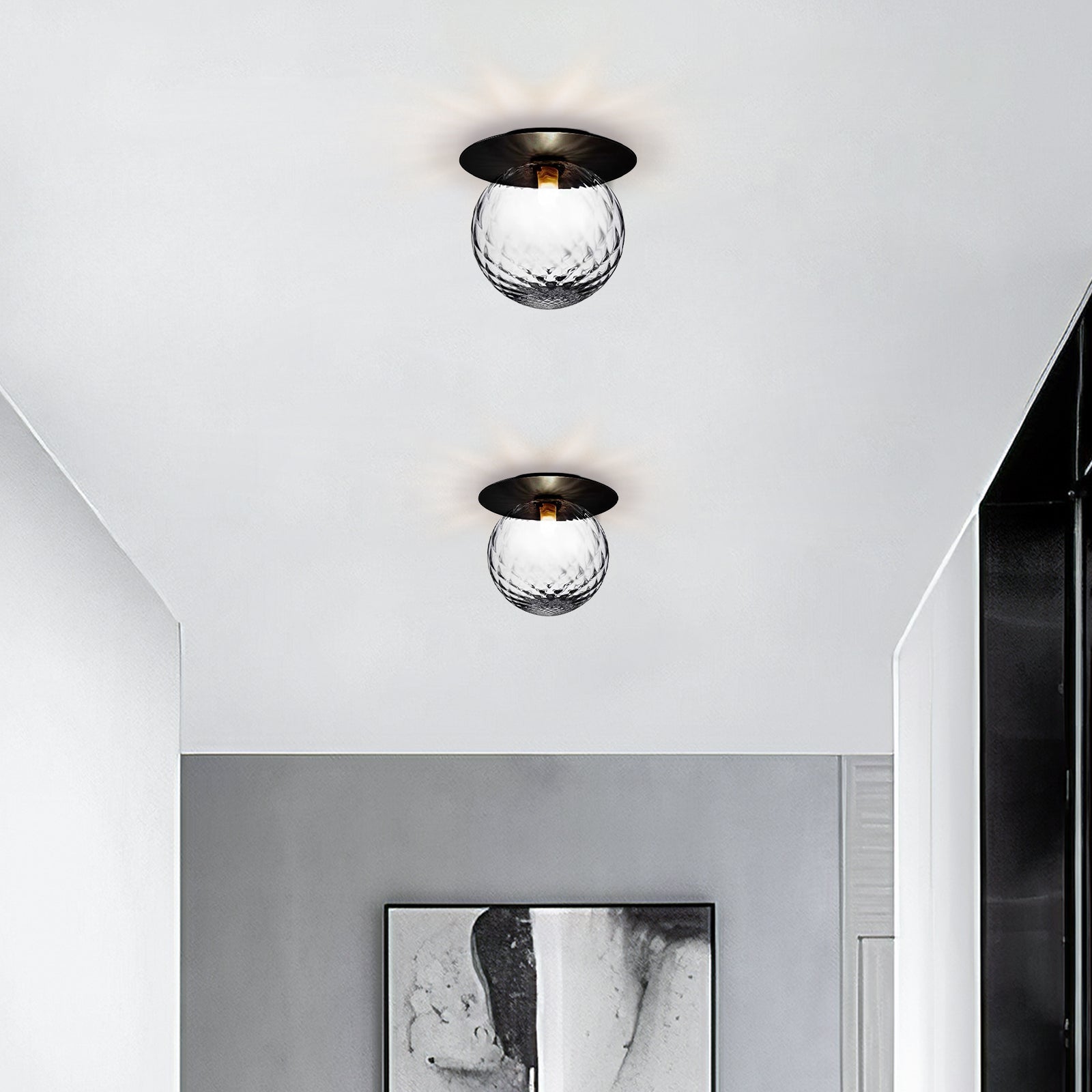 Contemporary Glass Ceiling Lights for Hallways - Stylish Illumination Solutions for Modern Interiors