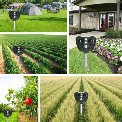 Repeller Solar Ultrasonic Bird Repeller Outdoor Waterproof Yard