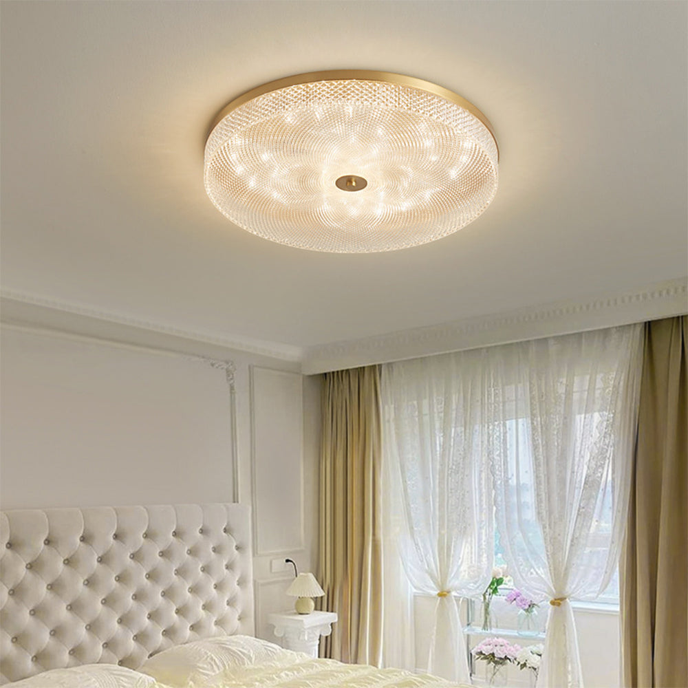 Elegant Crystal and Copper Ceiling Light Fixture for a Touch of Light Luxury in Your Home Décor