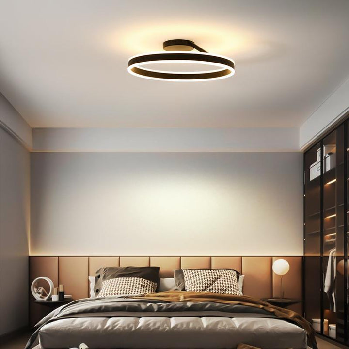 Nordic Minimalist Metal LED Ceiling Light Fixture for Stylish Living Room Illumination and Modern Home Décor