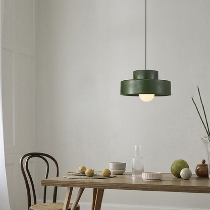Nordic Geometric Cylindrical Pendant Light Fixture