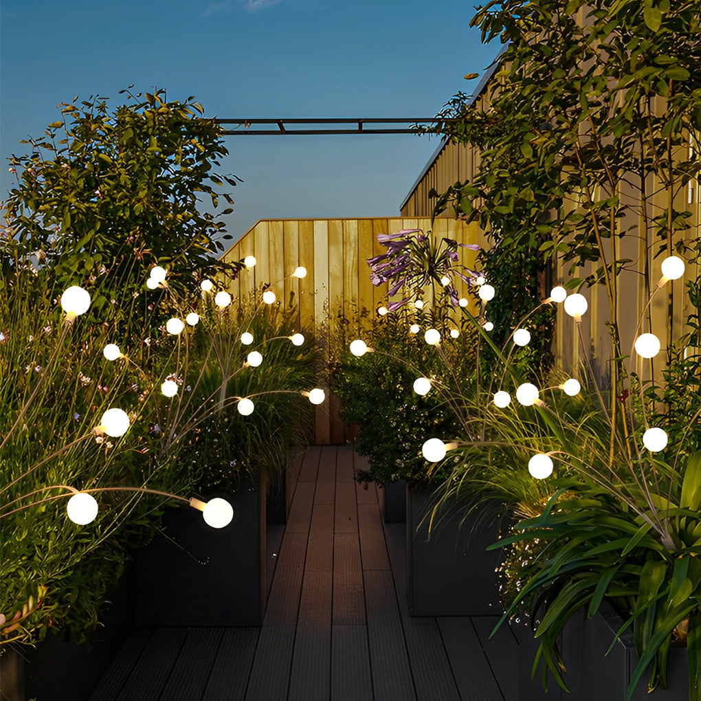 Solar Garden Lights Waterproof LED Firefly Stakes