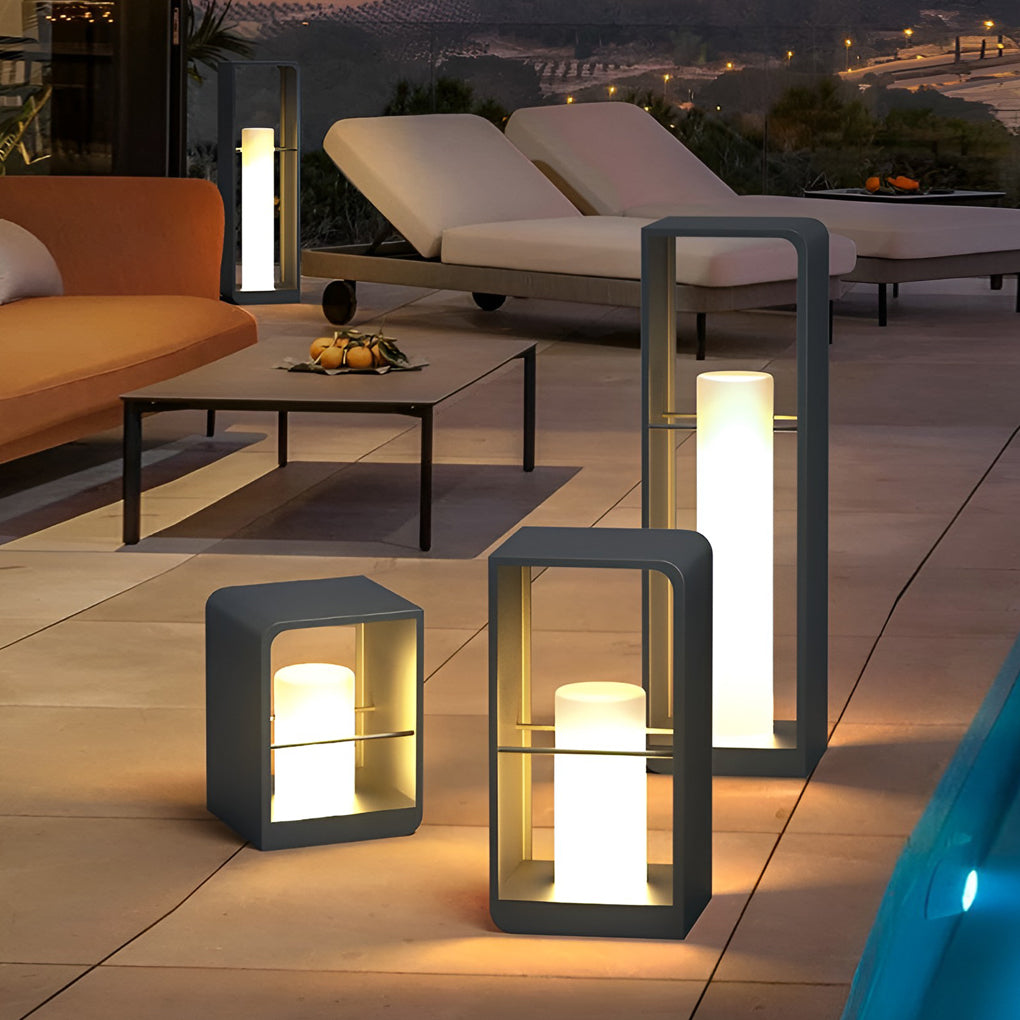 Farol solar de jardín para exteriores con luz LED