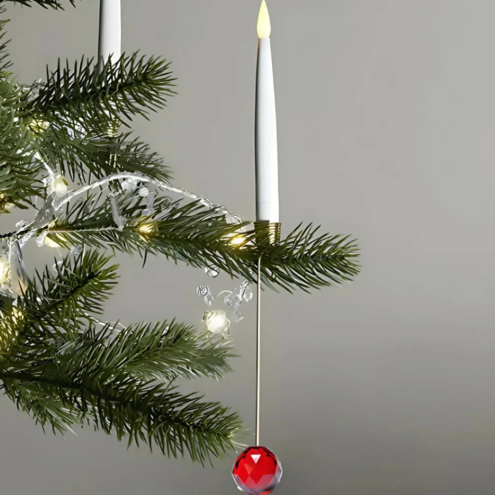 Guirlande lumineuse de Noël avec bougies LED vacillantes