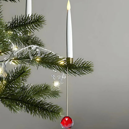 Guirlande lumineuse de Noël avec bougies LED vacillantes