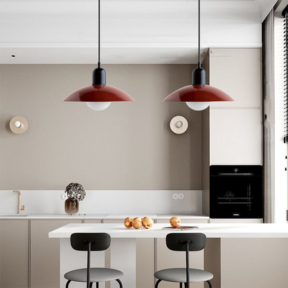 Pendant Light with Colourful Modern Metal Shade