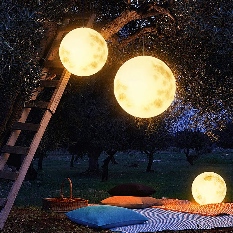 Lampe boule lune pour jardin extérieur