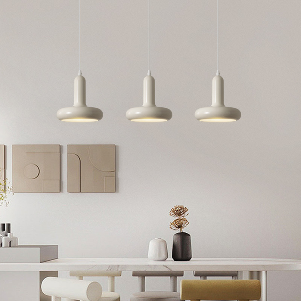 Bauhaus Puck Creamy Pendant Light Fixture - Stylish Modern Illumination for Contemporary Interiors and Elegant Spaces