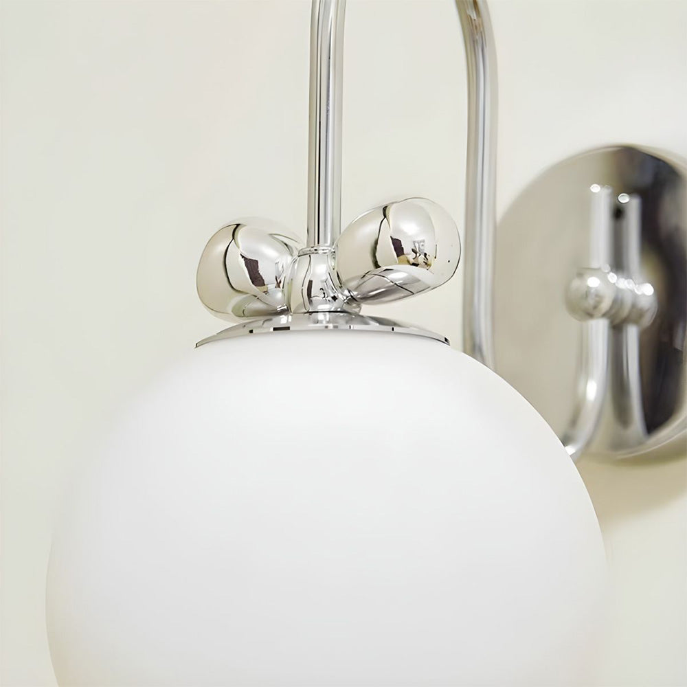 Sleek Chrome Globe Glass Indoor Wall Light Fixture for Elegant Home Illumination and Modern Decor