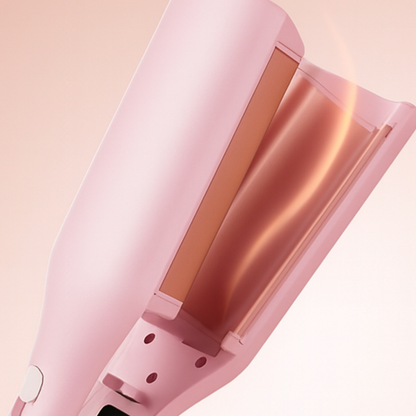 Plancha rizadora eléctrica de cerámica, calentamiento rápido, antiquemaduras, ondulador de cabello