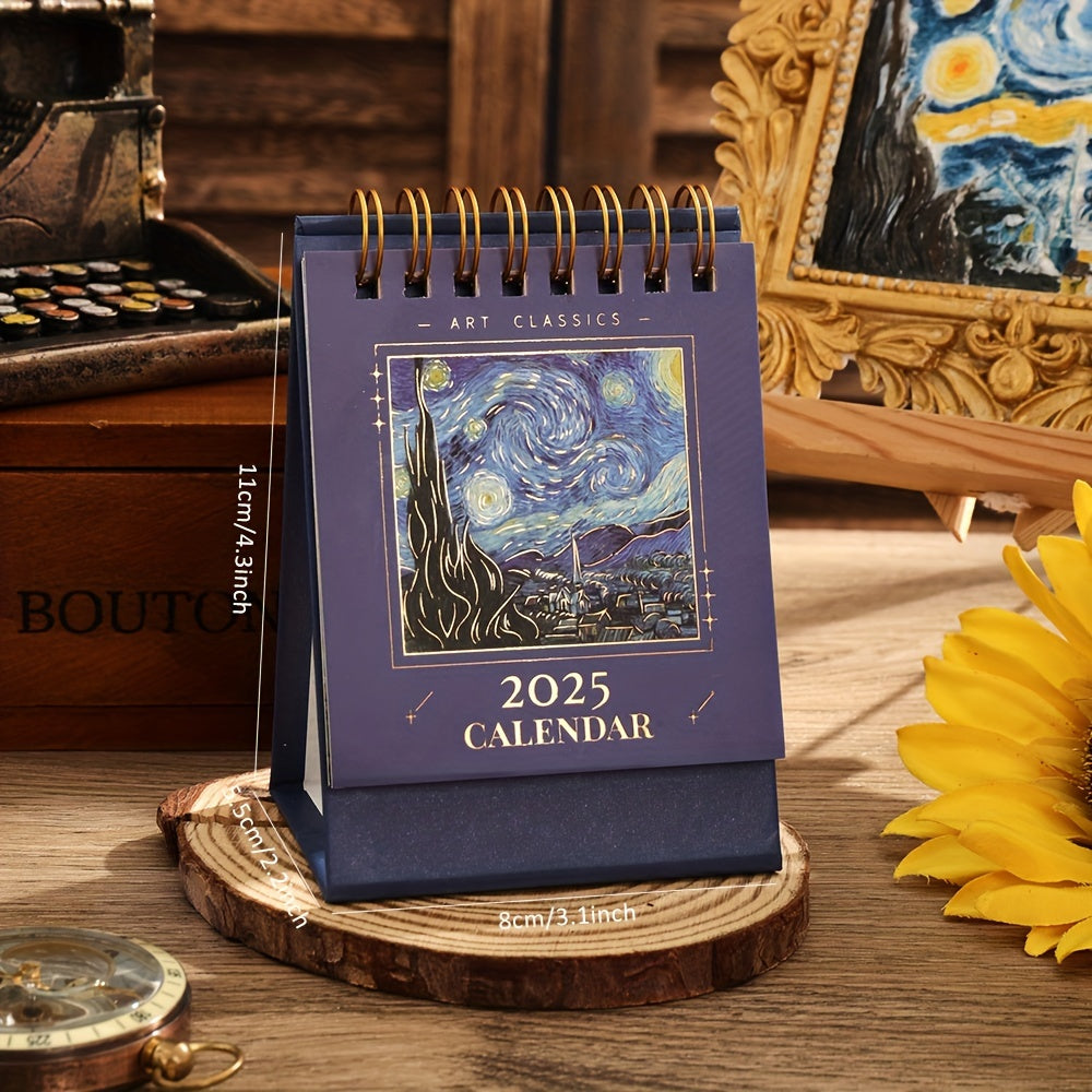 Desk Calendar with Classic Art Design