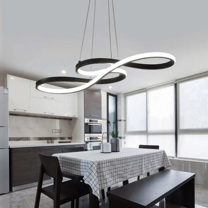 Plafonnier moderne suspension en aluminium lustre