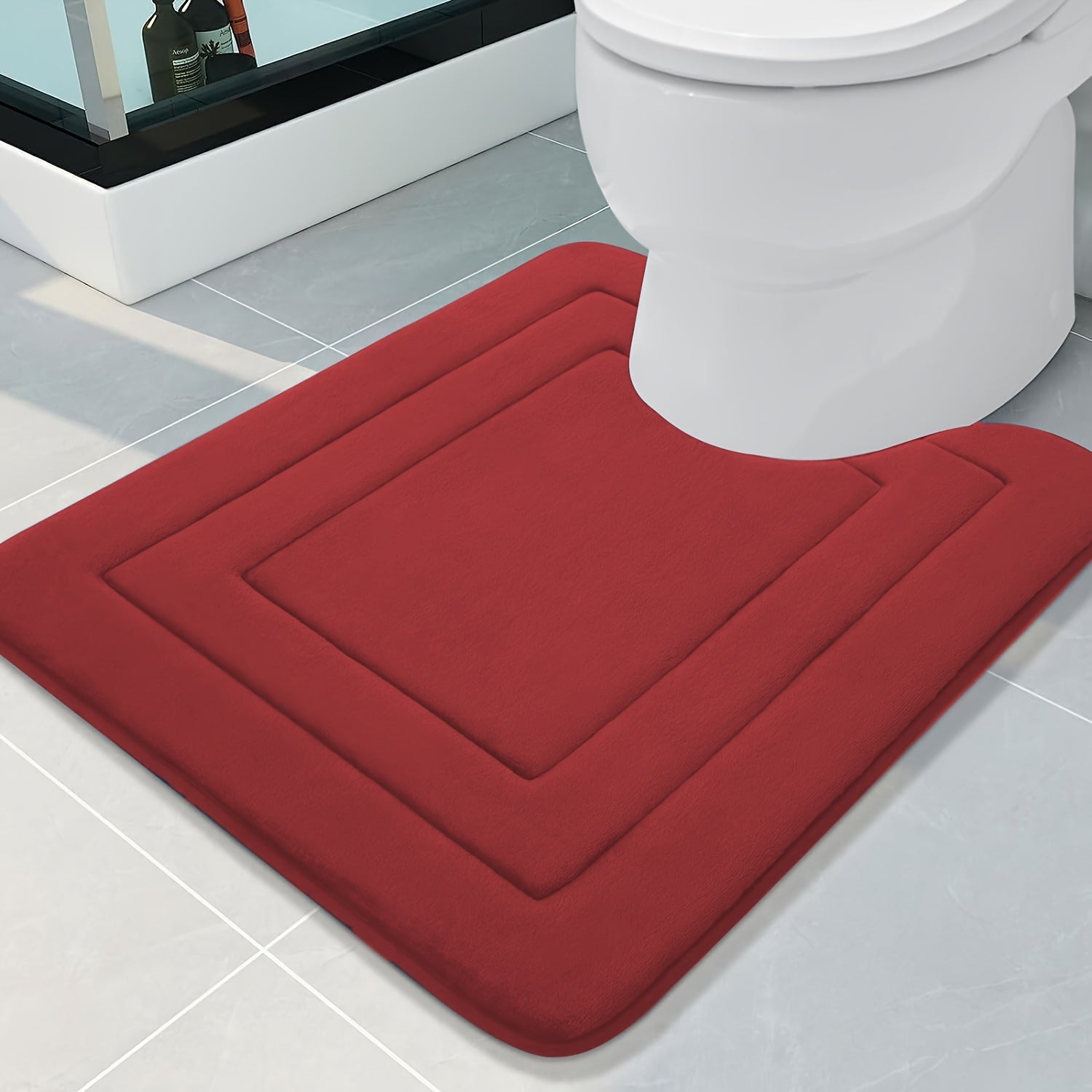Alfombrilla de baño con acolchado de espuma viscoelástica para mayor comodidad