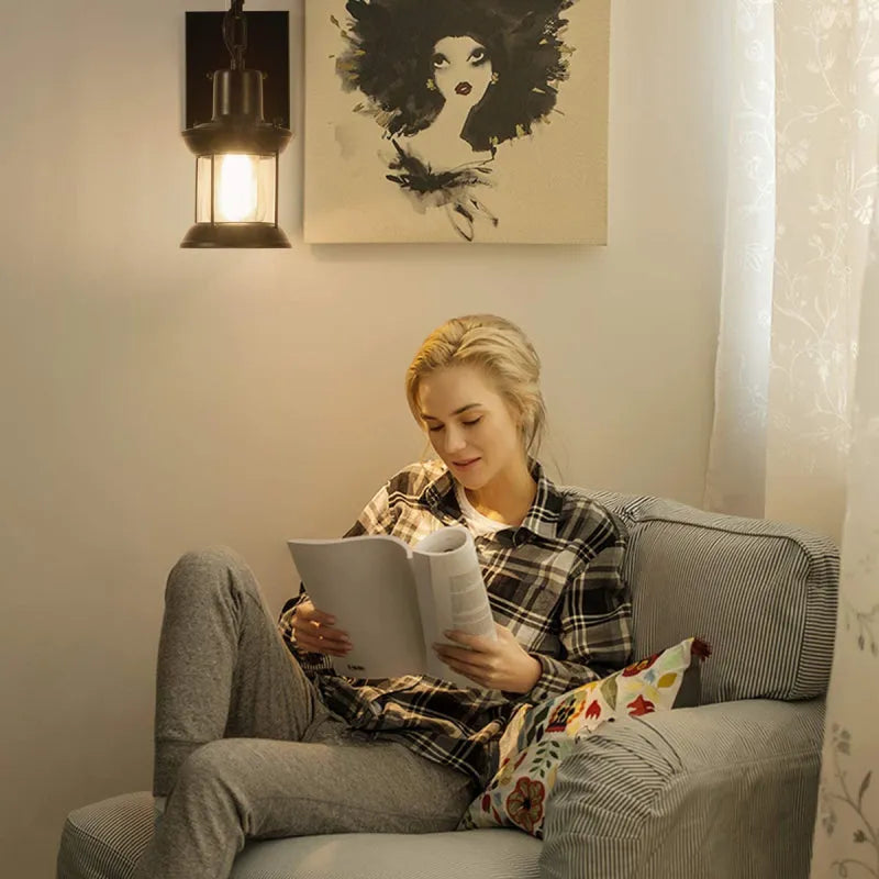 Applique murale vintage en métal style industriel