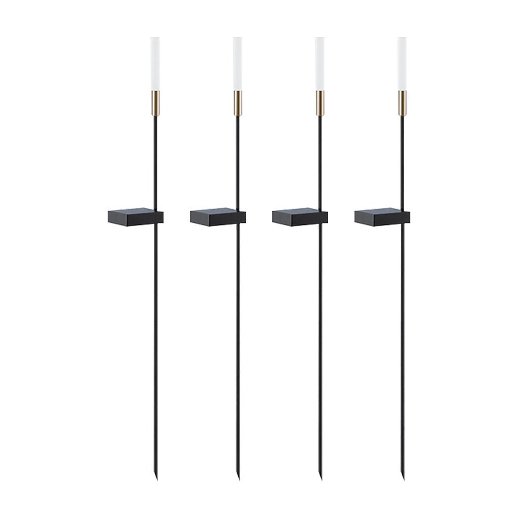 Nowoczesne ogrodowe lampy solarne na stalowych szpilkach