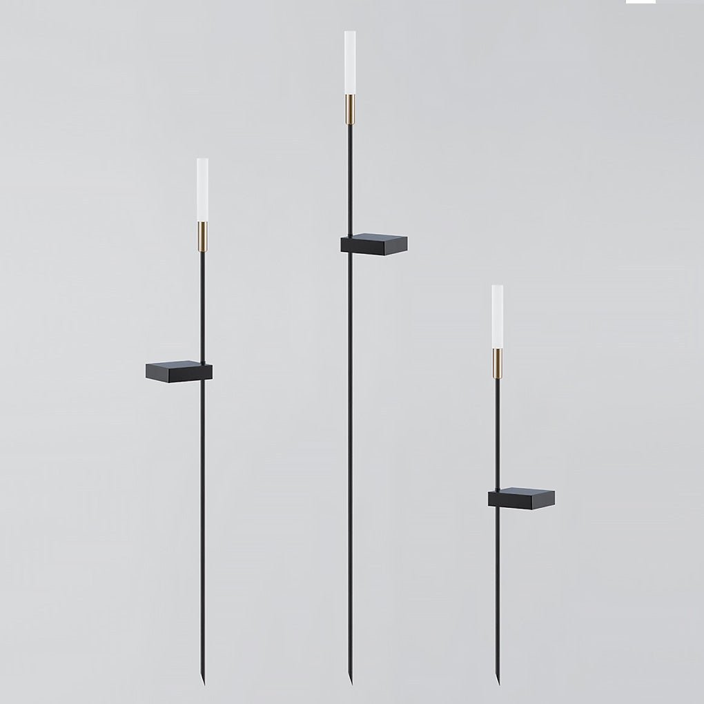 Nowoczesne ogrodowe lampy solarne na stalowych szpilkach