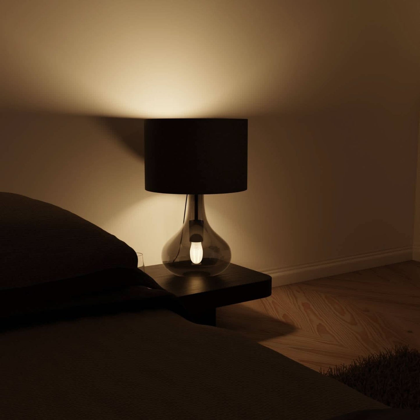 Bedside Lamps Modern Dual Bulb Metal Design