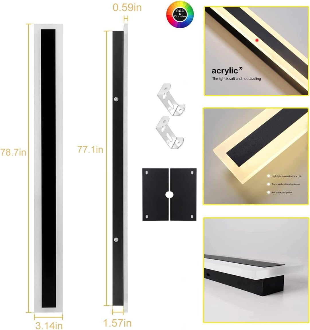 Outdoor LED Wall Light Modern Dimmable Strip