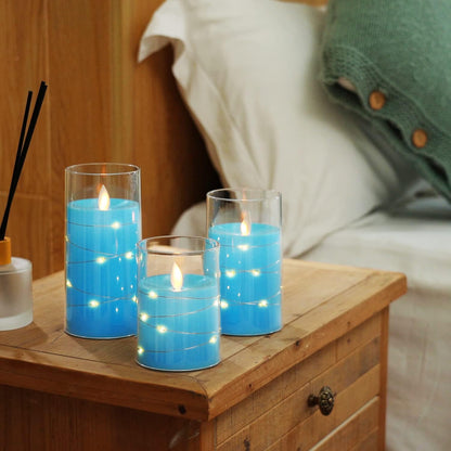 Ensemble de bougies avec flamme LED réaliste