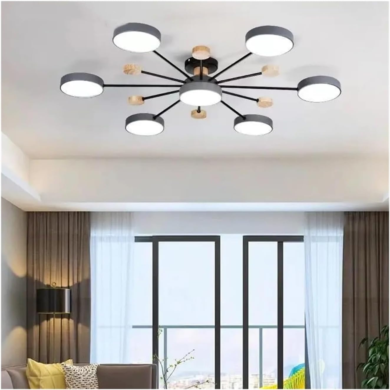 Modern Semi-Flush Mounted LED Ceiling Lights for Stylish Living Rooms and Contemporary Spaces - Brighten Your Home Elegantly!