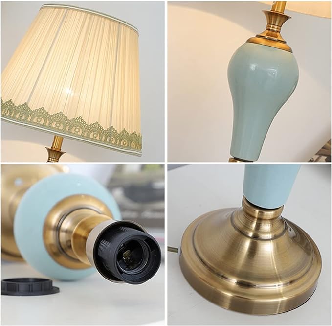 Charming Vintage Ceramics Table Lamp for Bedroom - Elegant Lighting Solution with Timeless Design and Classic Appeal