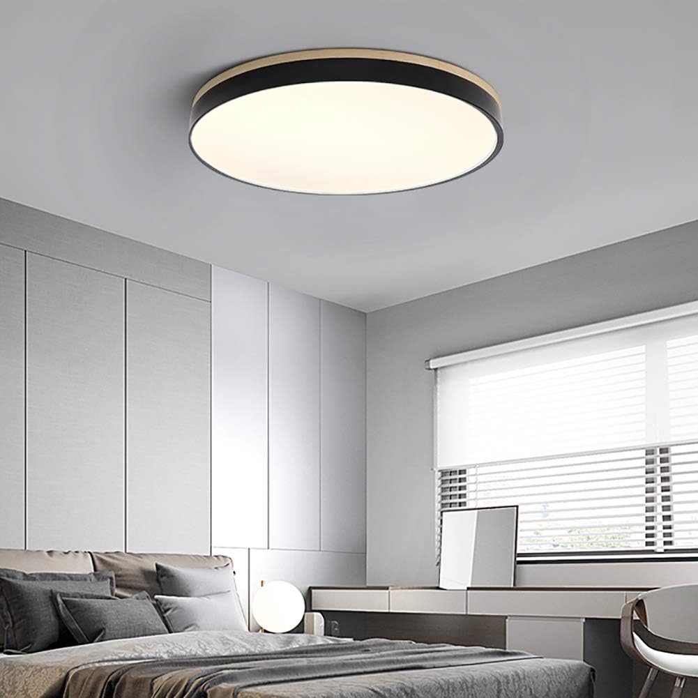 Ceiling Light Modern Wood LED Flush Fitting