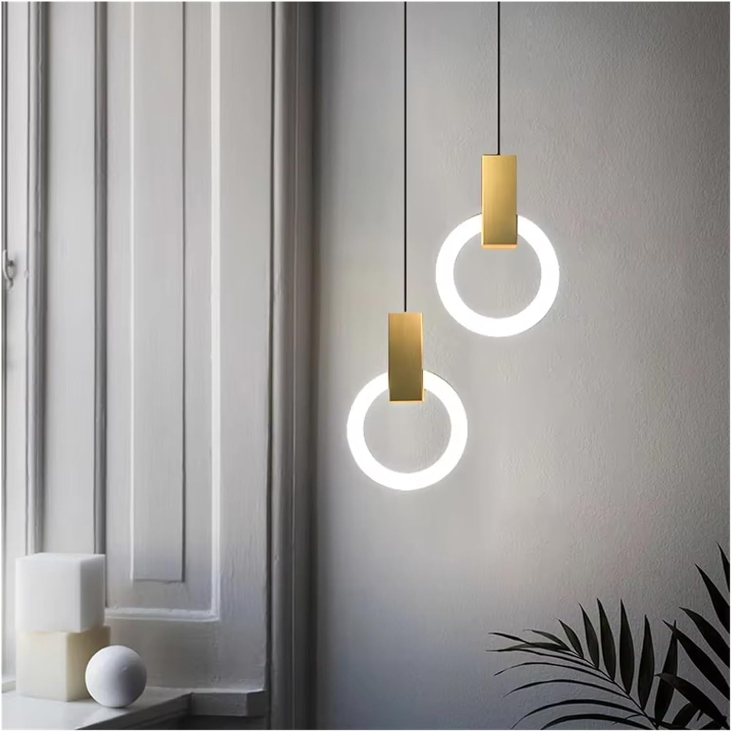 Lampada a sospensione moderna LED anello lampada da soffitto