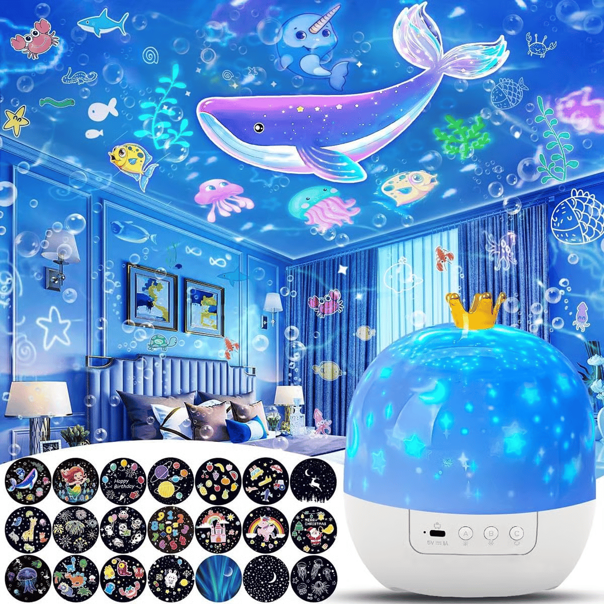 StarryWorld – 15-Scene Kids Projector Night Light