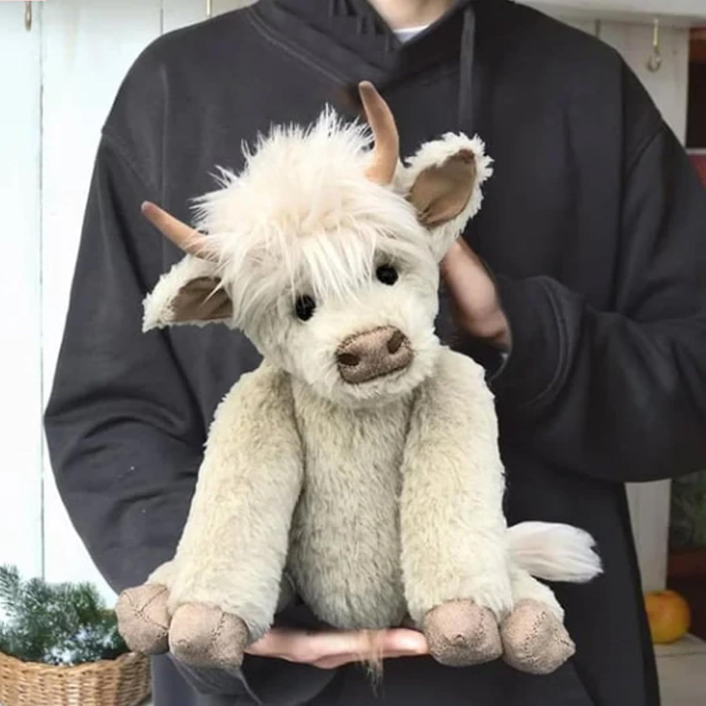 Coussin en peluche câlin Jouet vache des Highlands