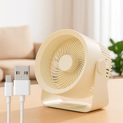 Portable USB Desk Fan for Quiet Cooling