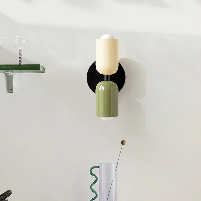 Applique murale moderne double en verre