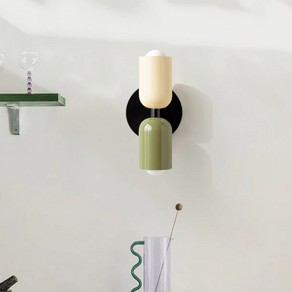 Applique murale moderne double en verre