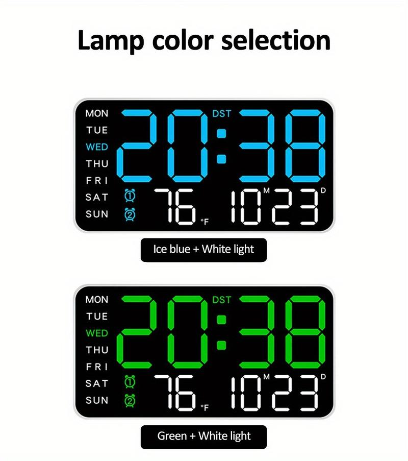 TimeMate – Large LED Digital Wall Clock