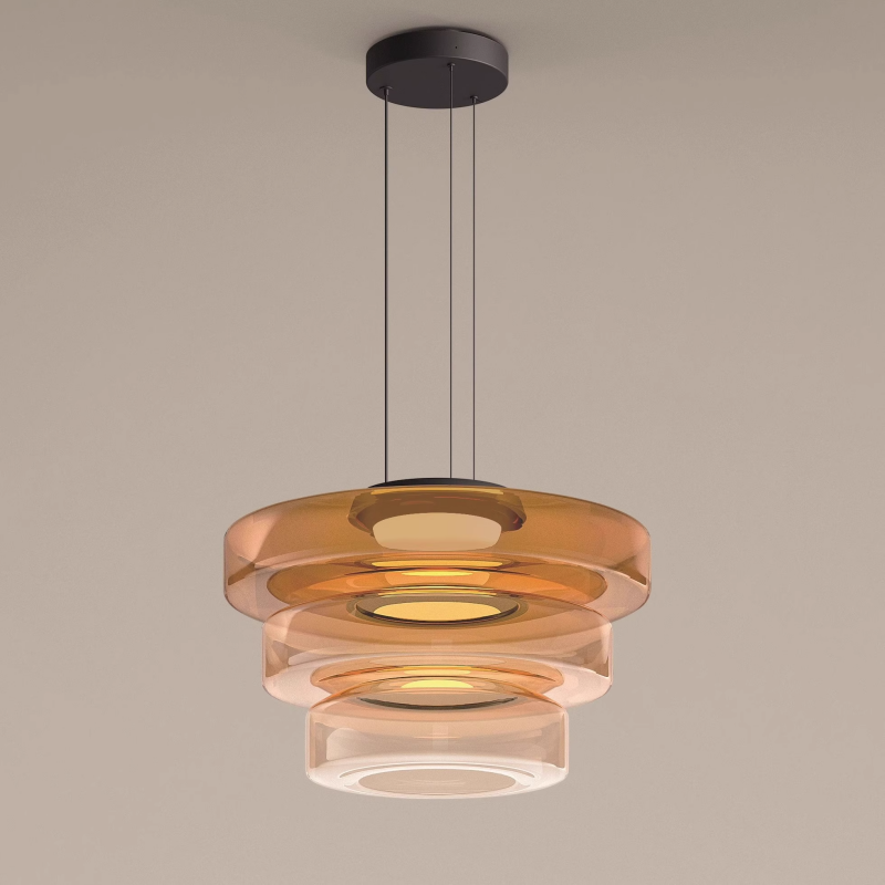 Contemporary Round Glass Pendant Light Fixture – Stylish Modern Lighting for Home Interiors and Elegant Spaces