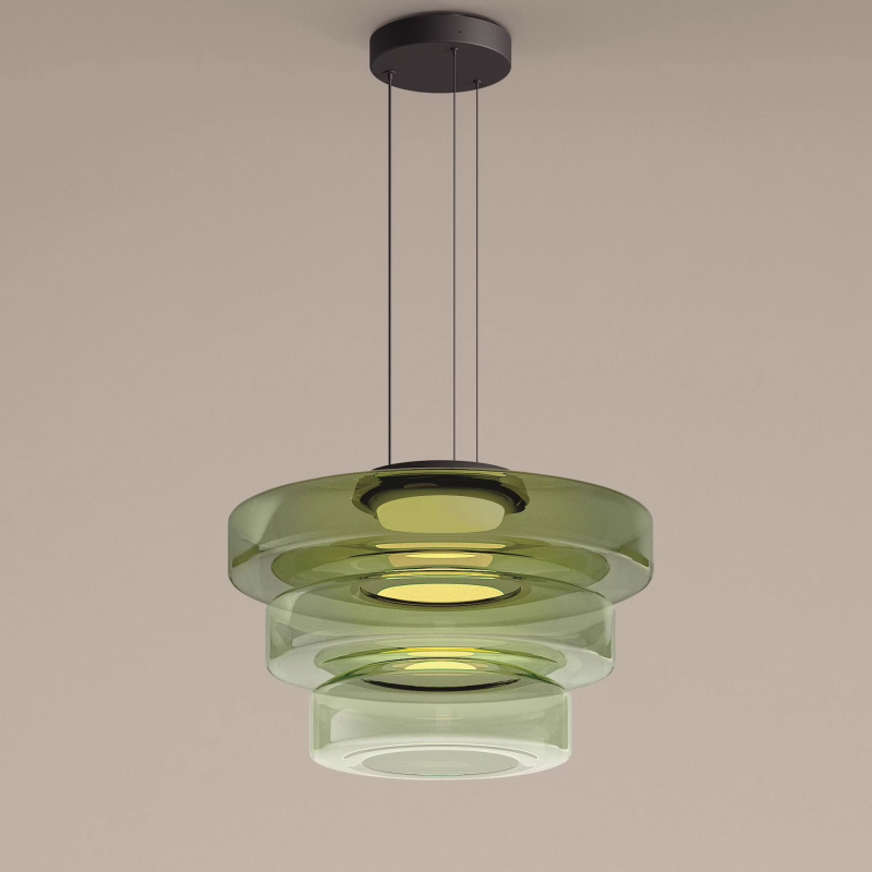 Contemporary Round Glass Pendant Light Fixture – Stylish Modern Lighting for Home Interiors and Elegant Spaces