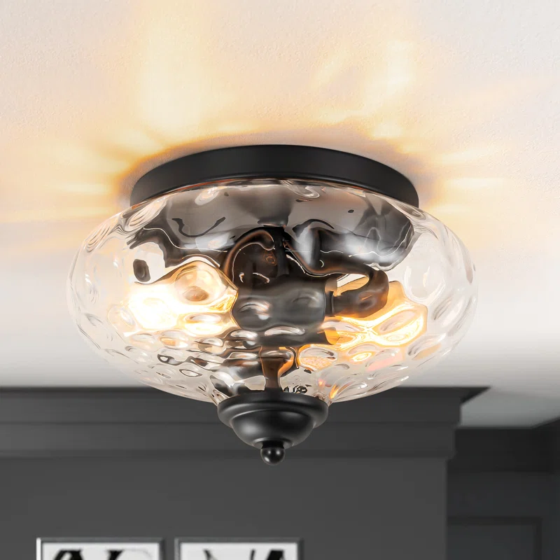 Vintage Glass Shade Ceiling Lights for Hallways - Elegant Lighting Fixtures to Enhance Your Home's Charm and Style